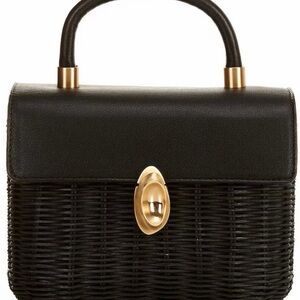 Antonio Melani Classic Black Woven Top-Handle Bag